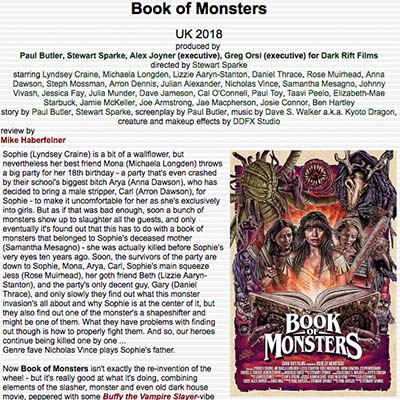 Book of Monsters - UK 2018